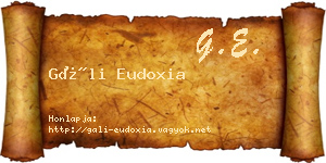 Gáli Eudoxia névjegykártya